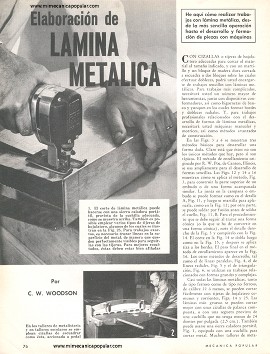 Cómo realizar trabajos con lámina metálica - Julio 1962