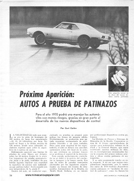 Autos a prueba de patinazos - Mayo 1968