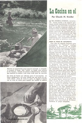 Para el excursionista: La cocina en el campamento - Mayo 1949