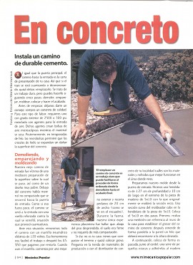 Cambia el frente de tu casa con una acera de concreto - Agosto 2001