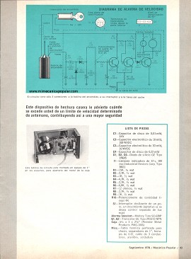 Memoria electr&oacute;nica contra excesos de velocidad - Septiembre 1970