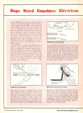 Haga Usted Empalmes El&eacute;ctricos Perfectos - Junio 1973