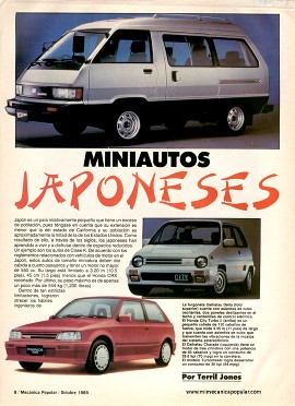 Miniautos Japoneses - Octubre 1985