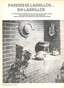 Paredes de ladrillos... sin ladrillos - Julio 1973