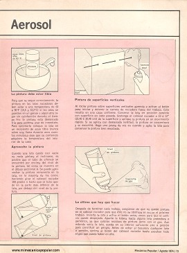 Cómo Pintar con Latas de Aerosol - Agosto 1974