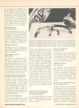 La Contaminación Amenaza al Automovilista - Noviembre 1973