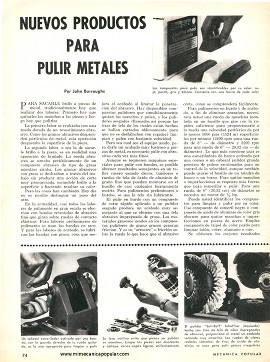 Productos Para Pulir Metales - Febrero 1970
