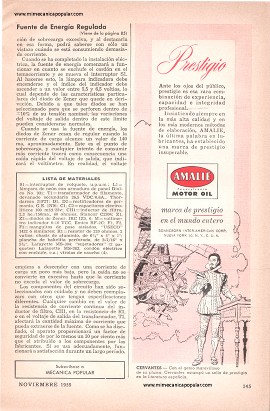Fuente de Energ&iacute;a Regulada - Noviembre 1959