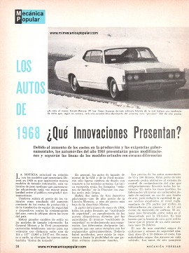 Los Autos de 1968 ¿Qué Innovaciones Presentan? - Septiembre 1967