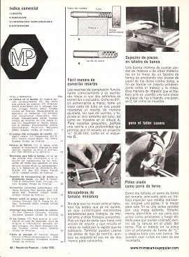 4 prácticas ideas para el taller casero - Julio 1970