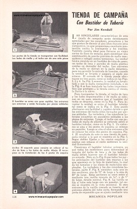 Tienda de Campaña Con Bastidor de Tubería - Agosto 1955
