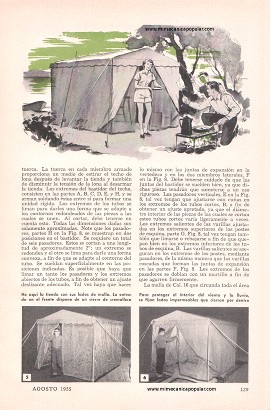 Tienda de Campaña Con Bastidor de Tubería - Agosto 1955