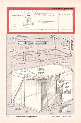 Tienda de Campaña Con Bastidor de Tubería - Agosto 1955