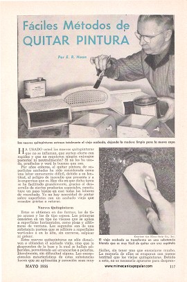 F&aacute;ciles M&eacute;todos de Quitar Pintura - Mayo 1956