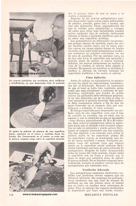 F&aacute;ciles M&eacute;todos de Quitar Pintura - Mayo 1956