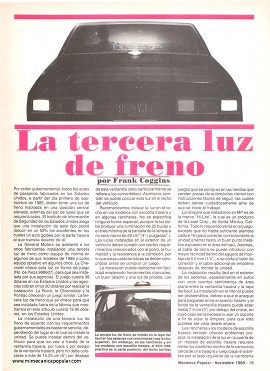 La tercera luz de freno - Noviembre 1985