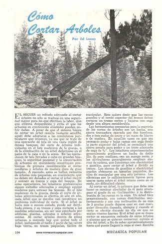 Cómo Cortar Arboles - Marzo 1951