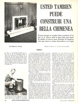 Usted Tambi&eacute;n Puede Construir Una Bella Chimenea - Abril 1968