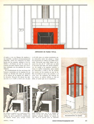 Usted Tambi&eacute;n Puede Construir Una Bella Chimenea - Abril 1968