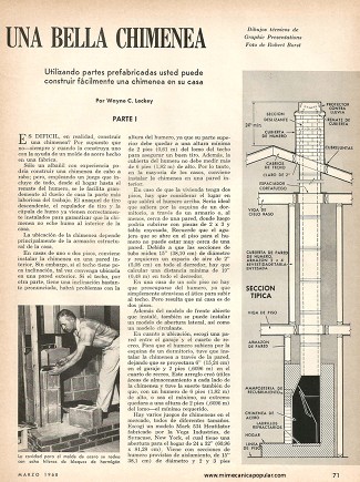Usted tambi&eacute;n puede construir una bella chimenea - Marzo 1968