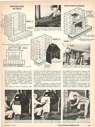 Usted tambi&eacute;n puede construir una bella chimenea - Marzo 1968