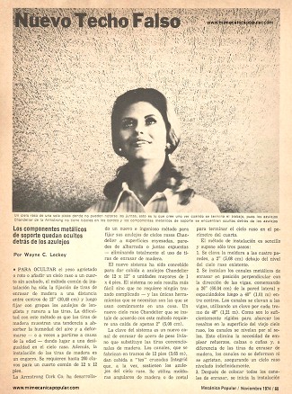 Nuevo Techo Falso - Noviembre 1974