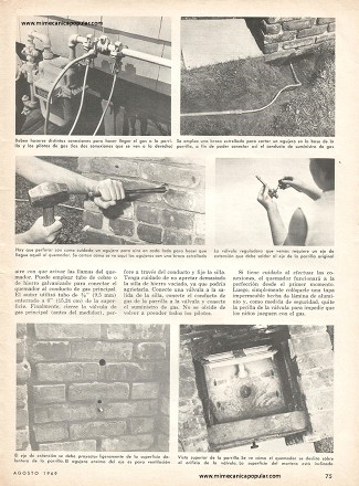 Transforme su Parrilla de Carbón en Parrilla de Gas - Agosto 1969