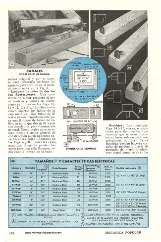 Iluminaci&oacute;n Fluorescente con Aparatos Hechos en Casa - Agosto 1947