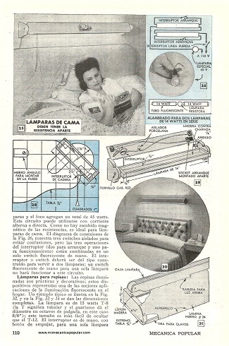 Iluminaci&oacute;n Fluorescente con Aparatos Hechos en Casa - Agosto 1947