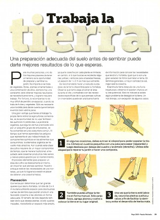 Prepara la tierra del jard&iacute;n - Mayo 2005