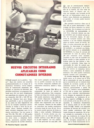 Nuevos circuitos integrados aplicables como conmutadores diversos - Junio 1973