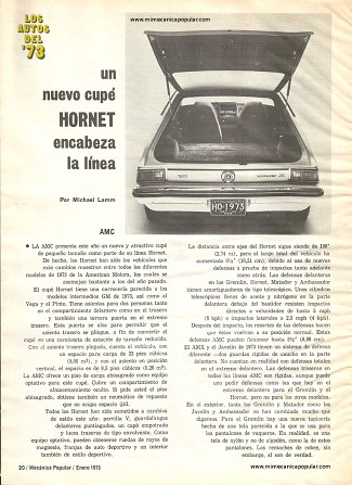 Los autos American Motors del 73 - Enero 1973