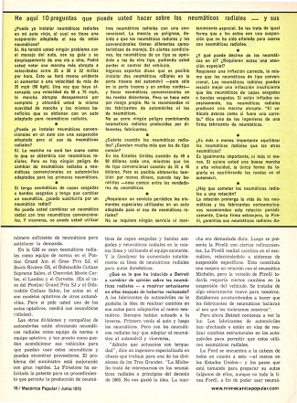 Mejores Automóviles para Mejores Neumáticos - Junio 1973