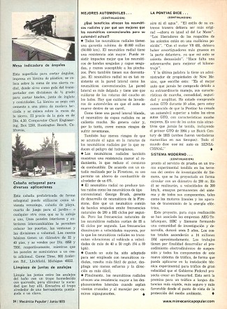 Mejores Automóviles para Mejores Neumáticos - Junio 1973