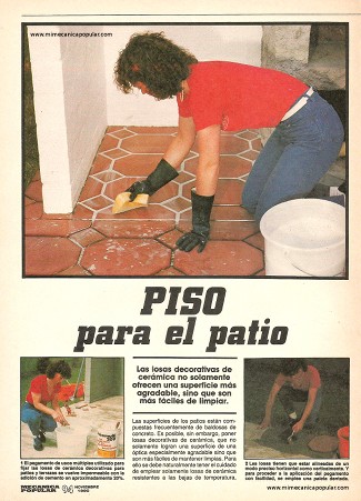 Piso para el patio - Noviembre 1990
