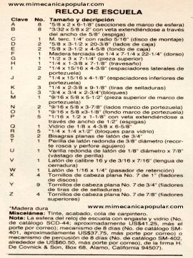 Construya su reloj de pared - Enero 1982