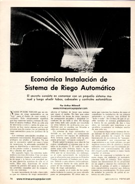 Econ&oacute;mica Instalaci&oacute;n de Sistema de Riego Autom&aacute;tico - Octubre 1968