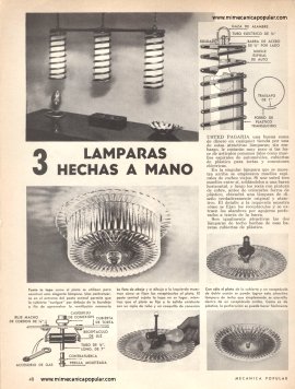 3 L&aacute;mparas hechas a mano - Diciembre 1965