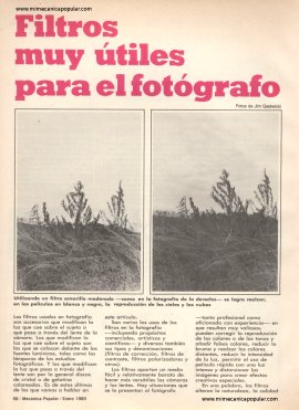 Filtros muy útiles para el fotógrafo - Enero 1985