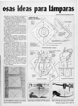 2 luminosas ideas para lámparas - Abril 1980