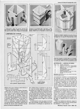 2 luminosas ideas para lámparas - Abril 1980
