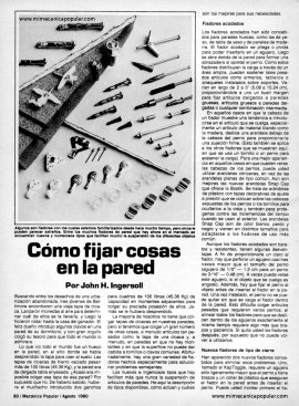 Cómo fijar cosas en la pared - Agosto 1980
