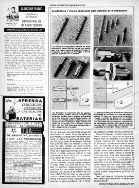 Cómo fijar cosas en la pared - Agosto 1980
