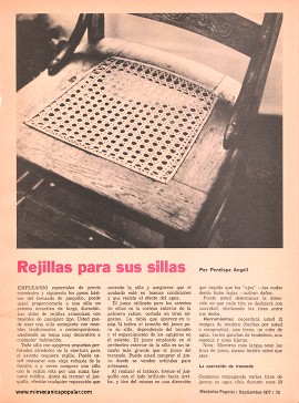 Rejillas para sus sillas - Septiembre 1977