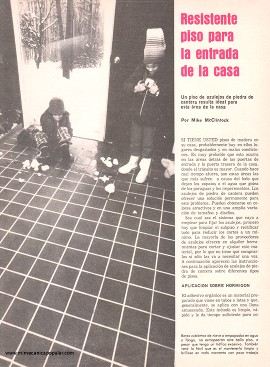 Resistente piso para la entrada de la casa - Abril 1978