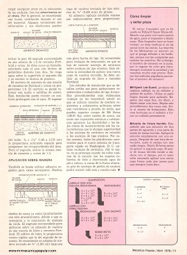 Resistente piso para la entrada de la casa - Abril 1978