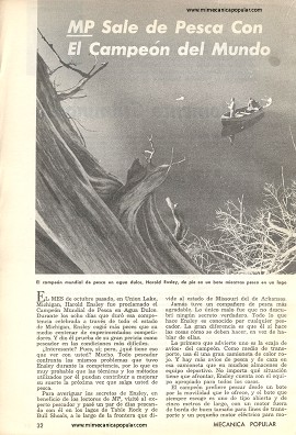 Para el Pescador: MP Sale de Pesca Con El Campe&oacute;n del Mundo - Julio 1961