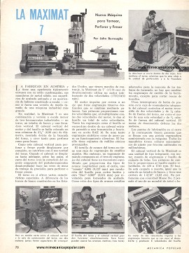 La Maximat 7 - Máquina para Tornear, Perforar y Fresar - Febrero 1969