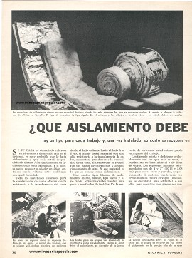 ¿Que Aislamiento Debe Usted Usar? - Febrero 1970