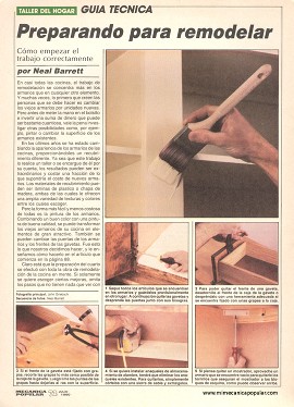 Remodelando la cocina - Julio 1990